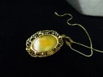 italy gold stone necklace bk